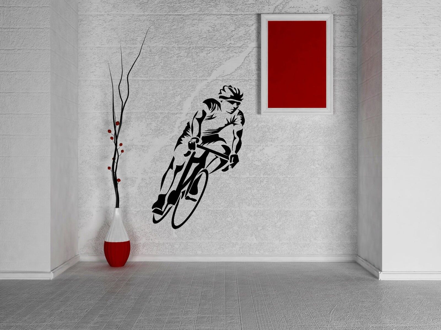 Wall Sticker Vinyl Decal Bicycle Bike Cycle Sport Decor For Living Room (z1118)