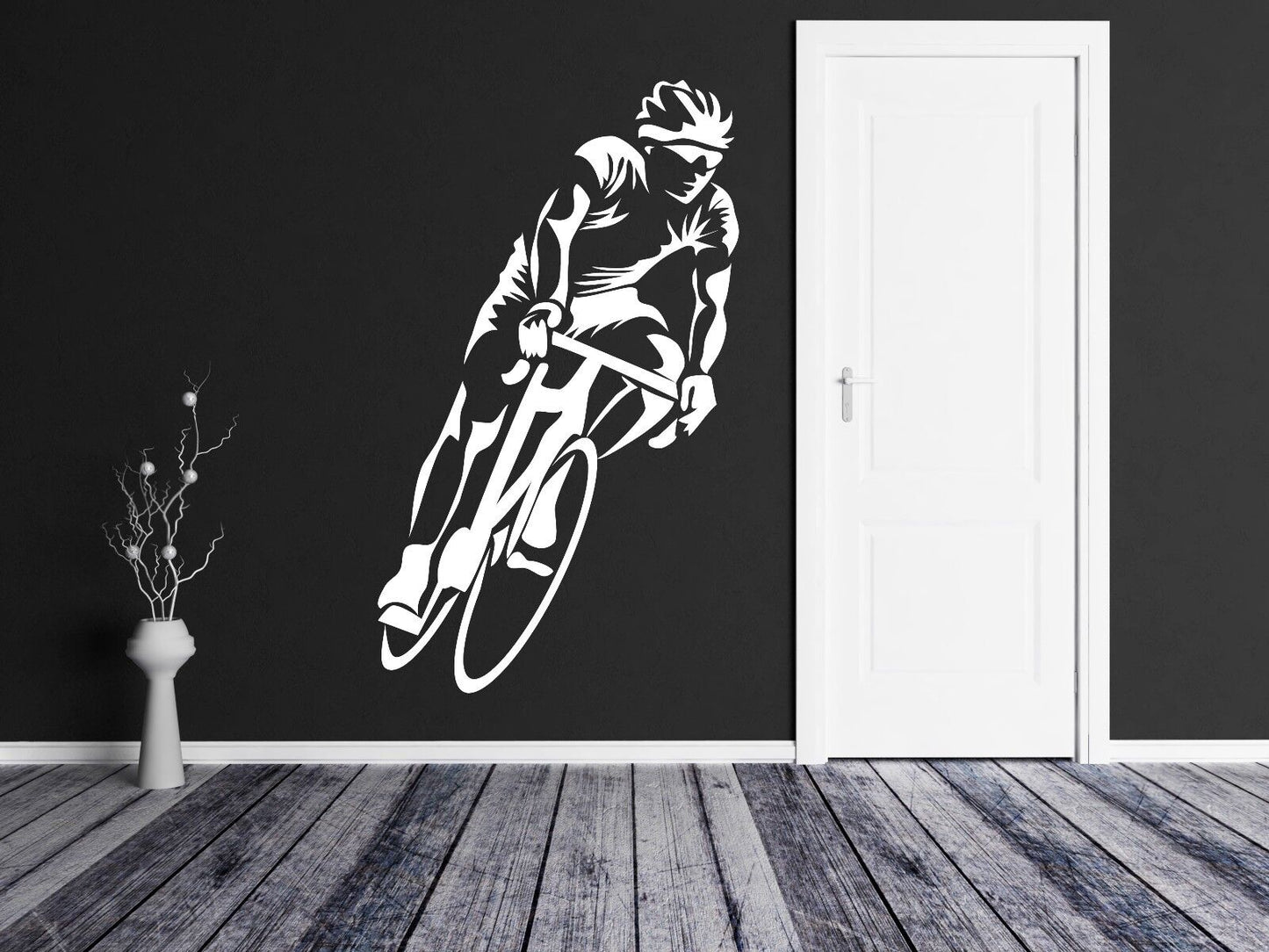 Wall Sticker Vinyl Decal Bicycle Bike Cycle Sport Decor For Living Room (z1118)