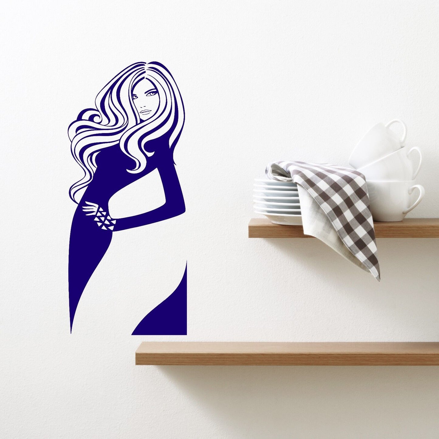 Autocollant mural en vinyle pour fille et adolescente, décor Sexy de sirène pour chambre à coucher (z1119)