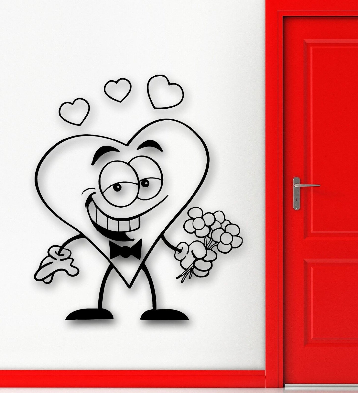 Wall Stickers Vinyl Decal Love Heart Romantic Valentines Day (ig491)