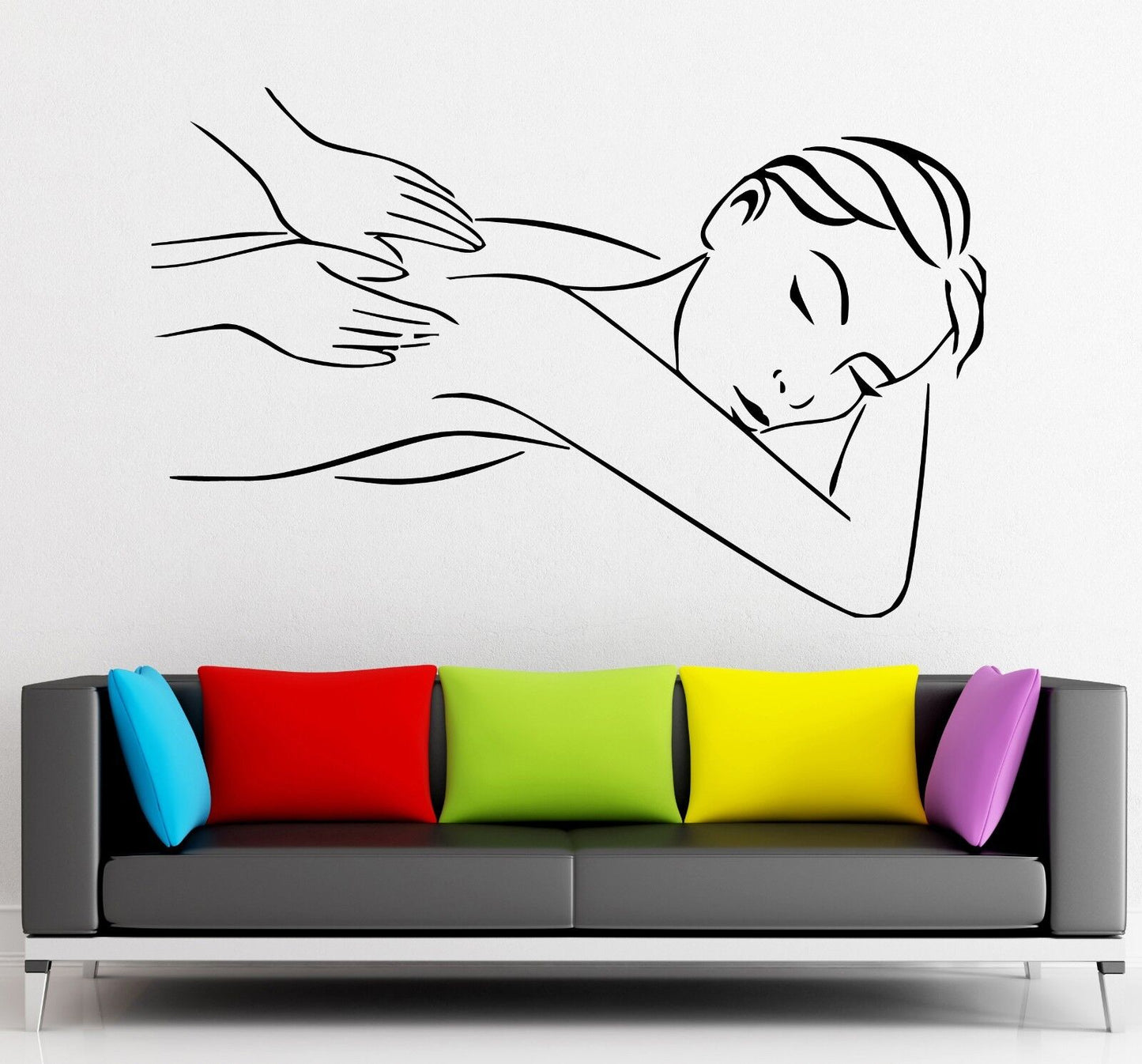 Wall Stickers Vinyl Decal Massage Yoga Healthy Lifestyle Beauty Spa (ig1702)