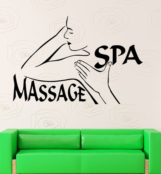 Wall Stickers Vinyl Decal Massage Spa Sexy Girl Woman Health Hands (ig1704)