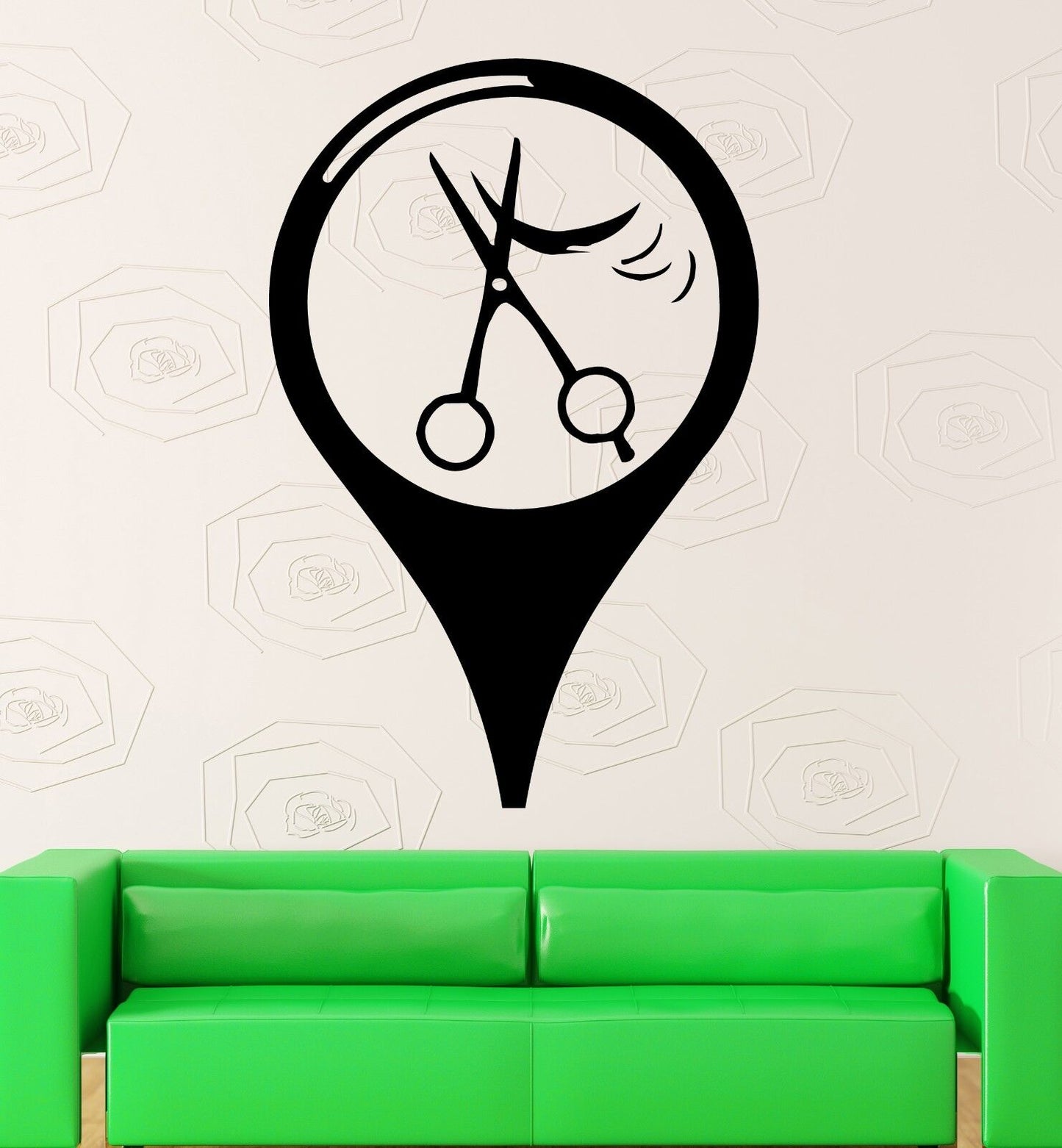 Wall Stickers Vinyl Decal Symbol Barbershop Hair Salon Hairdresser (ig1719)