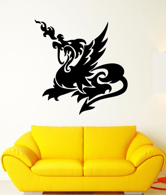 Stickers muraux en vinyle Dragon Fantasy créature mythologique pour chambre d'enfant (ig1724)