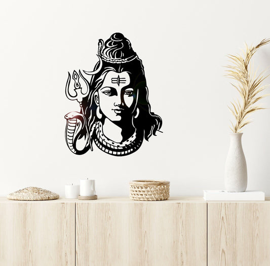 Shiva Vinyle Autocollant Mural Dieu Inde Religion Hindoue Décor Autocollants Mural (ig1728)