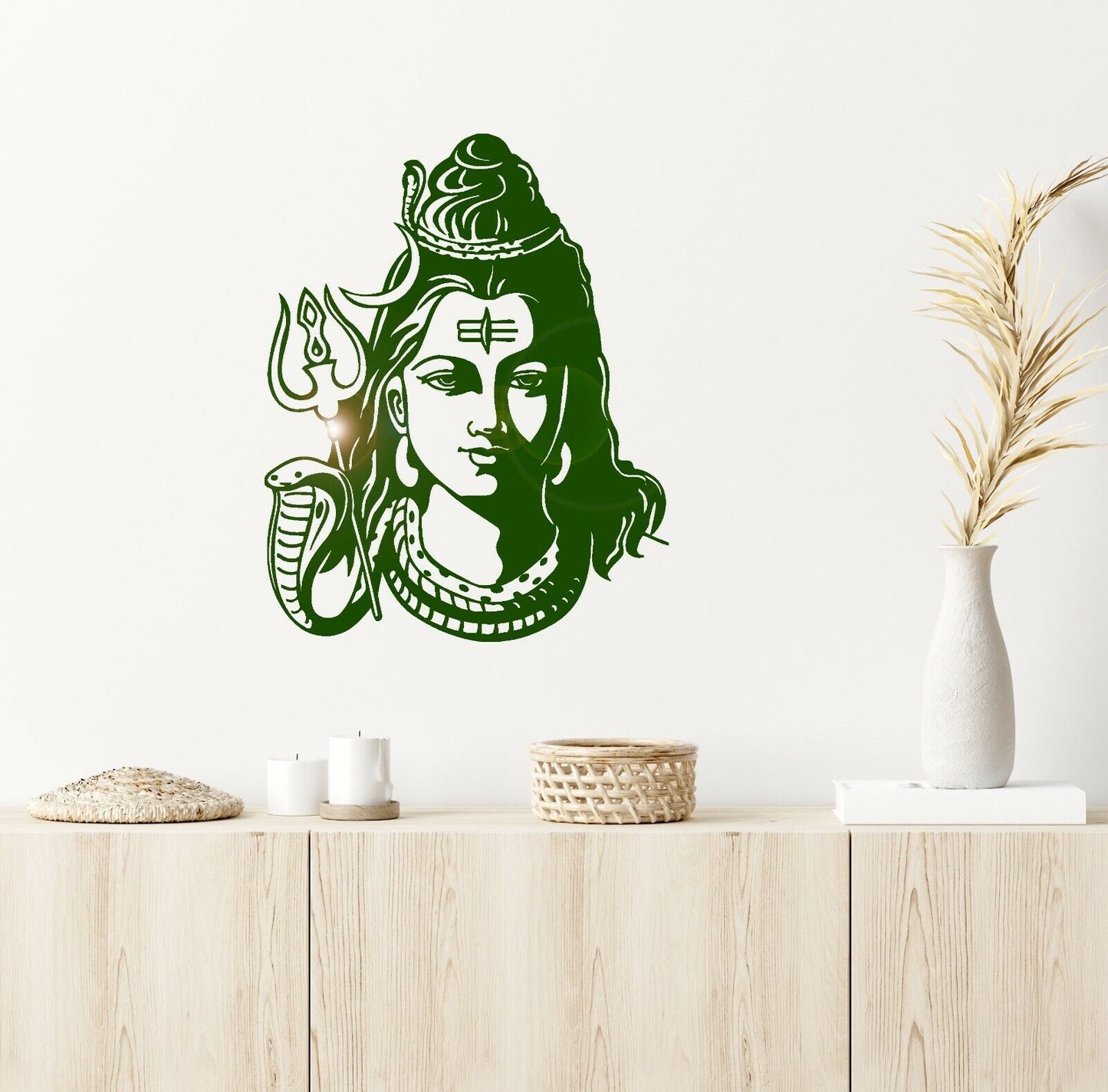 Shiva Vinyl Wall Decal God India Hindu Religion Decor Stickers Mural (ig1728)