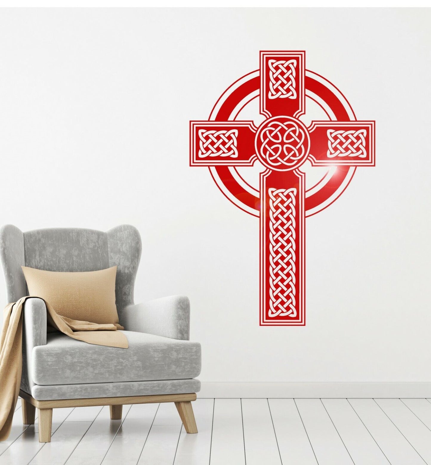 Wall Stickers Vinyl Decal Celtic Cross Irish Ireland Druids Religion (ig1732)