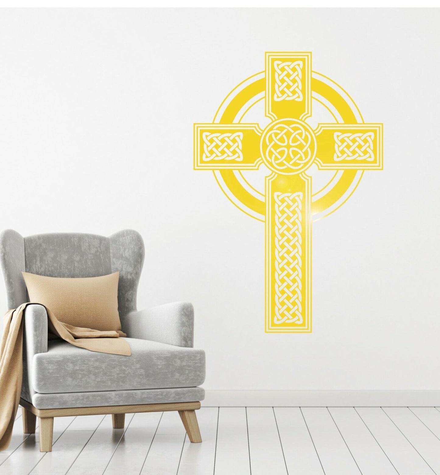 Wall Stickers Vinyl Decal Celtic Cross Irish Ireland Druids Religion (ig1732)