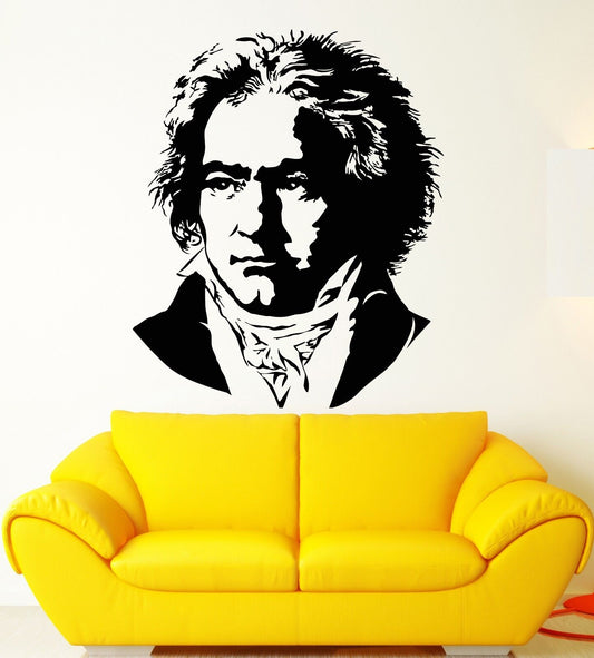 Wall Stickers Vinyl Decal Beethoven Classical Music Composer Famous (ig1771)