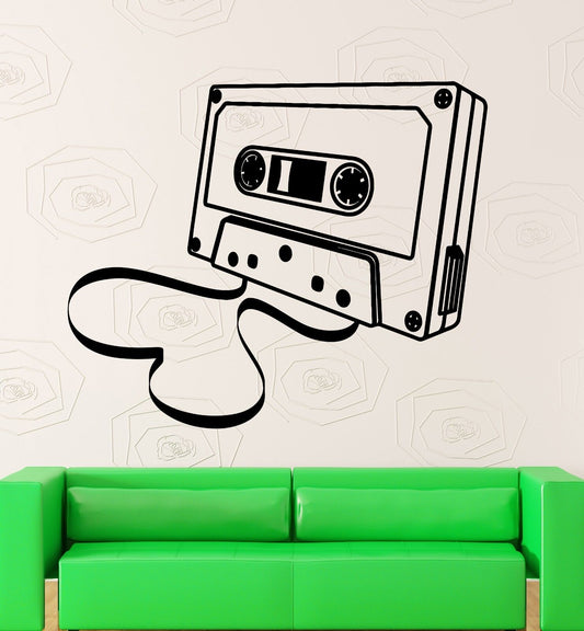 Wall Stickers Vinyl Decal Retro Cassette Music Player Sound Recorder (ig1777)