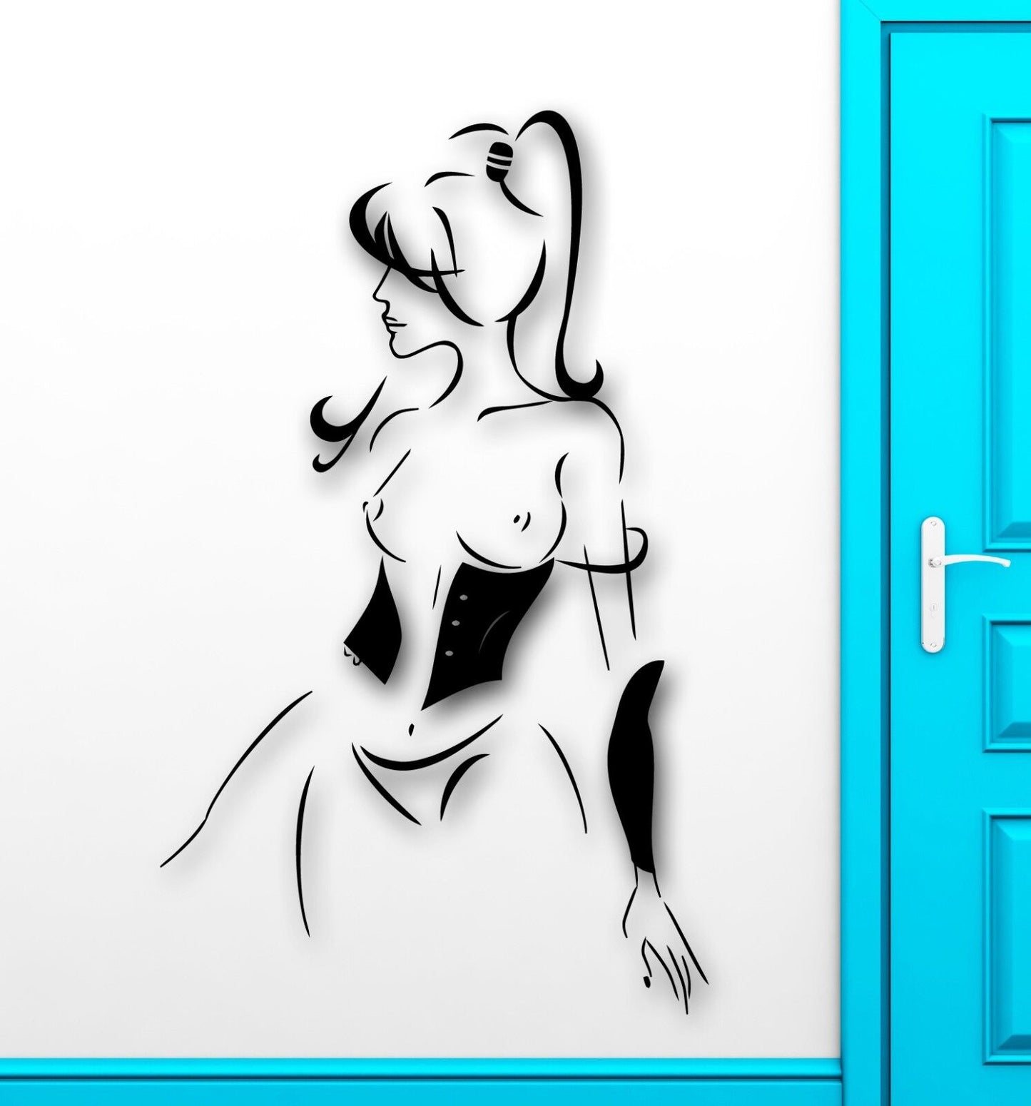 Wall Stickers Vinyl Decal Hot Sexy Girl Lingerie Naked Nude Woman (ig1779)