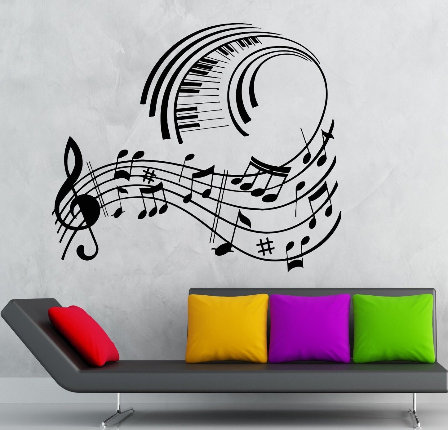 Wall Stickers Vinyl Decal Classical Music Sheet Cool Room Decor (ig1783)