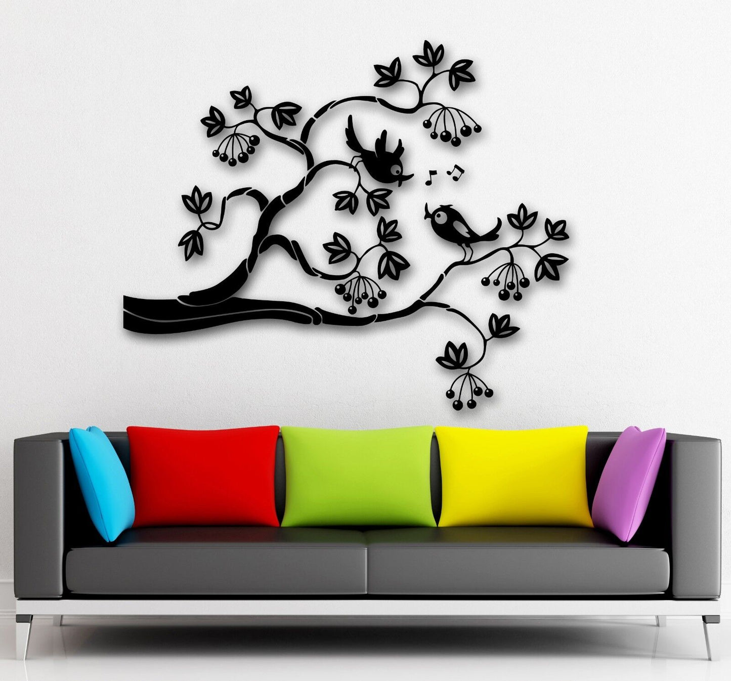 Wall Stickers Vinyl Decal Bird Tree Branch Nature Living Room Decor (ig1786)