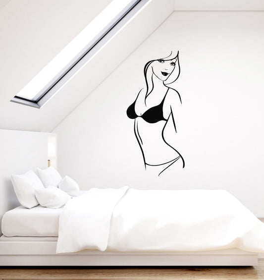 Wall Stickers Vinyl Decal Hot Sexy Girl Swimsuit Beach Lingerie (ig1794)