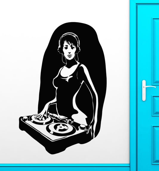 Wall Stickers Vinyl Decal Hot Sexy Girl DJ Music Nightclub Sound Party (ig1798)