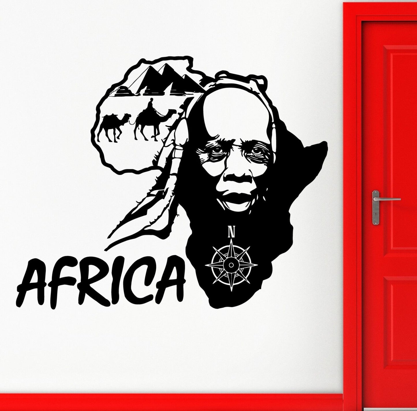 Wall Stickers Vinyl Decal Africa African Country Travel Map Tourism (ig1827)