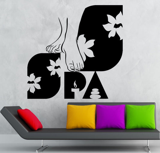 Wall Sticker Vinyl Decal Spa Salon Massage Beauty Girls Woman Relax (ig1851)