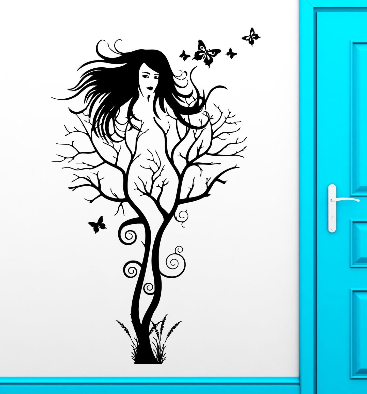 Wall Stickers Vinyl Decal Hot Sexy Girl Abstract Tree Modern Decor (ig1867)