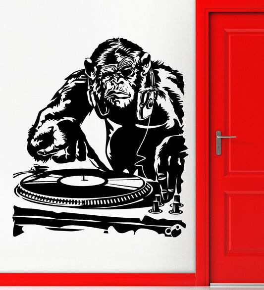 Wall Stickers Vinyl Decal Monkeys DJ Party Night Club Music Sound (ig1895)