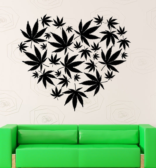 Wall Stickers Vinyl Decal Hemp Cannabis Hippie Rastafarian Reggae (ig1898)