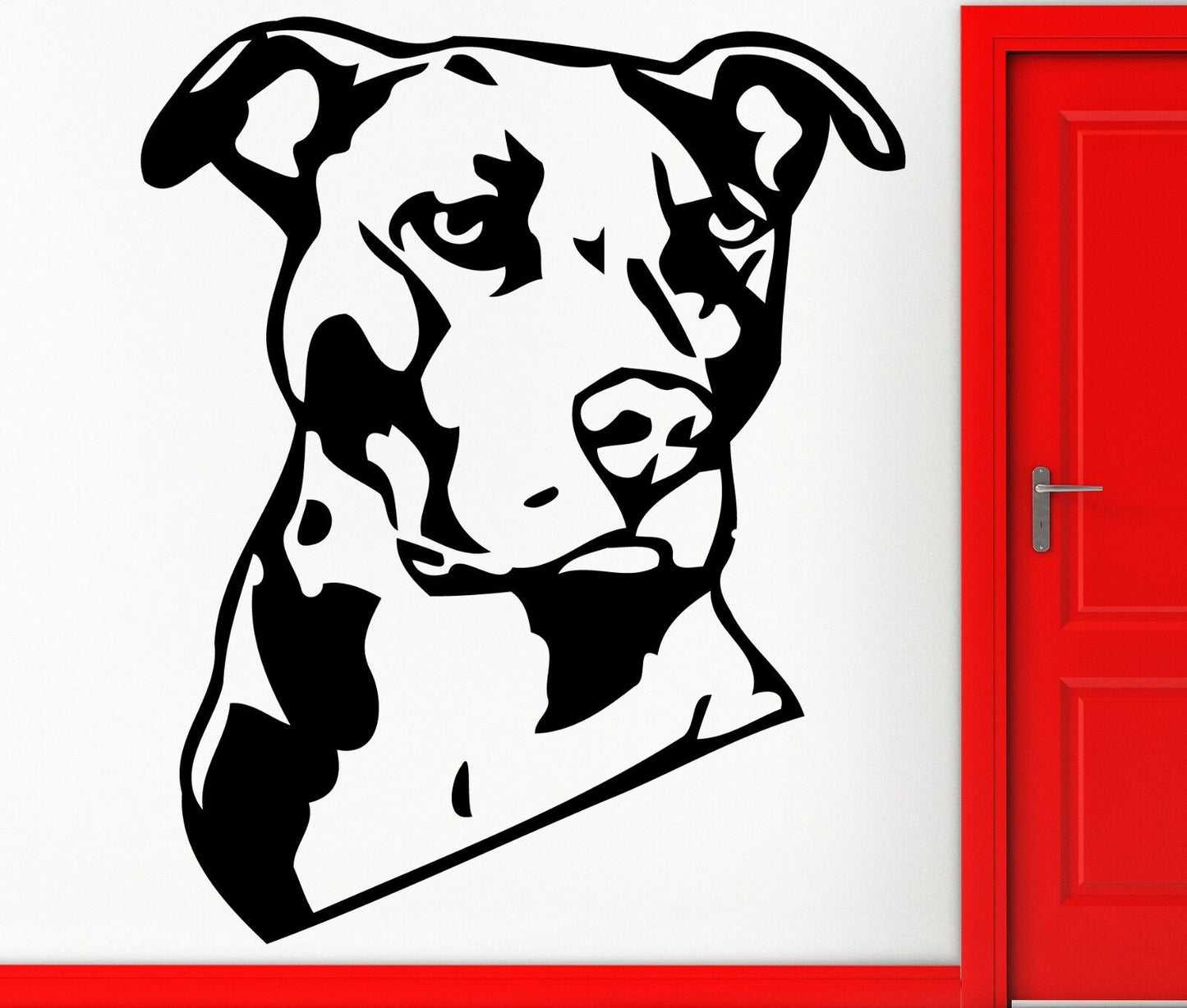 Wall Vinyl Sticker Decal Pitbull Dog Animal Pet Personal Guard Decor (M384)