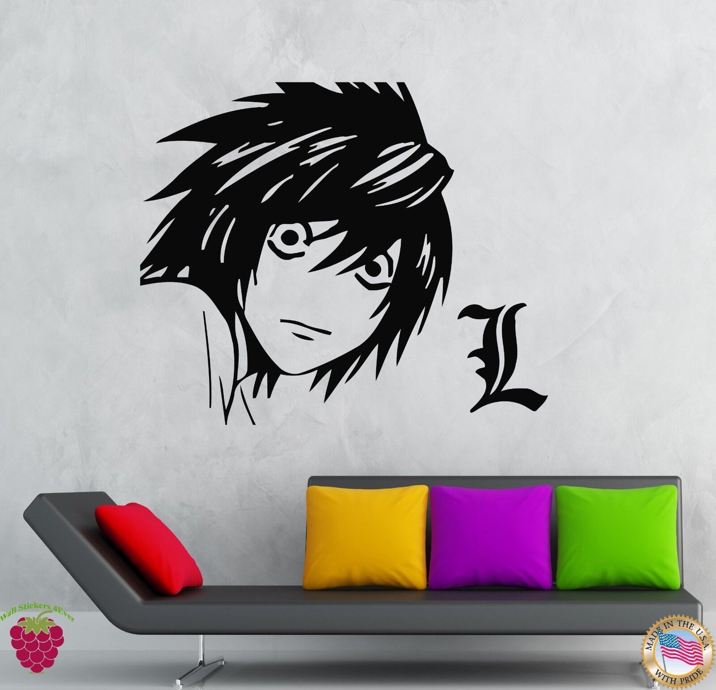 Wall Vinyl Sticker Decal Japanese Cartoon Teen Death Note Anime Manga (z1938)