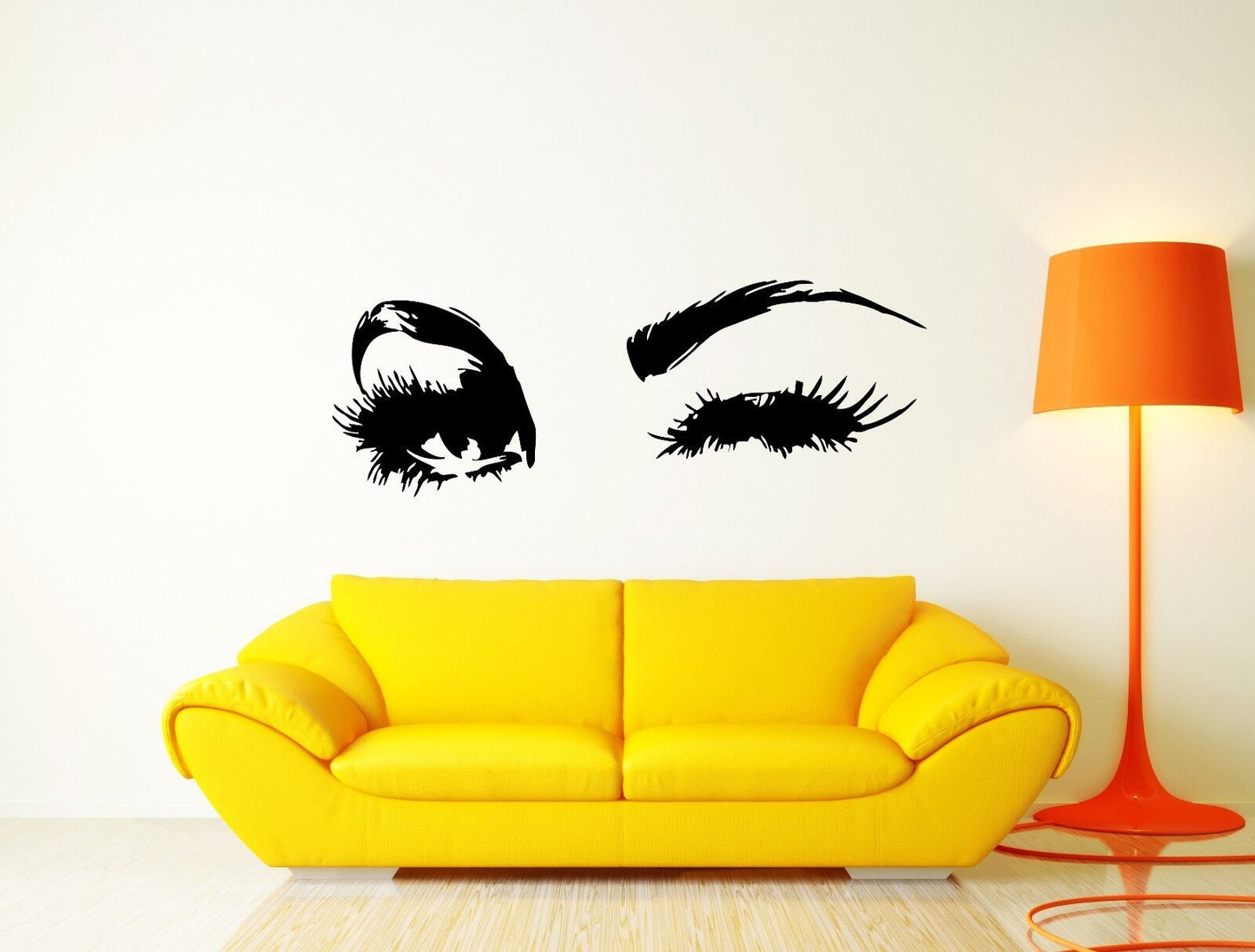 Wall Vinyl Sticker Decal Sexy Girl's Face Wink Beautiful Eyes Salon Spa (m462)