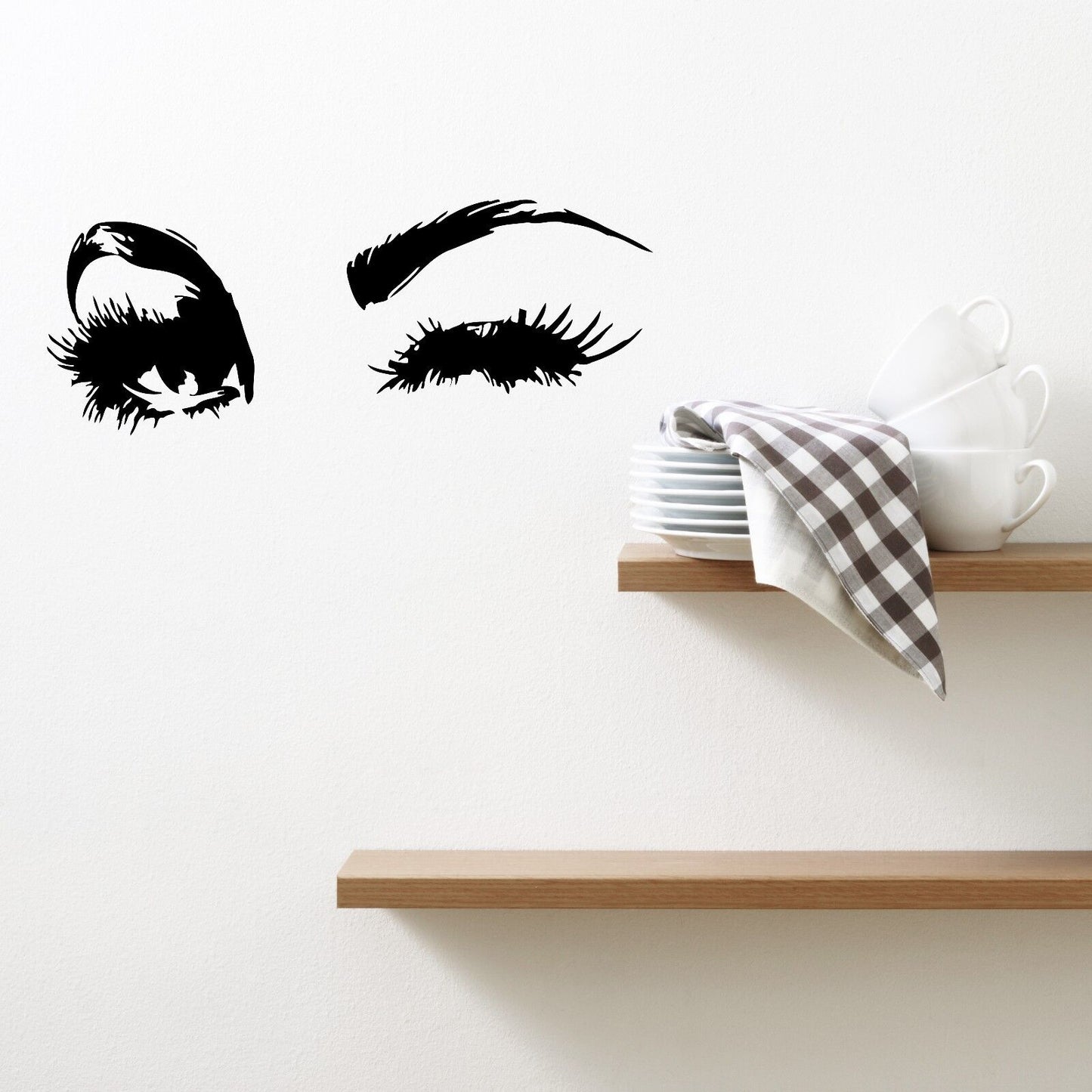 Wall Vinyl Sticker Decal Sexy Girl's Face Wink Beautiful Eyes Salon Spa (m462)