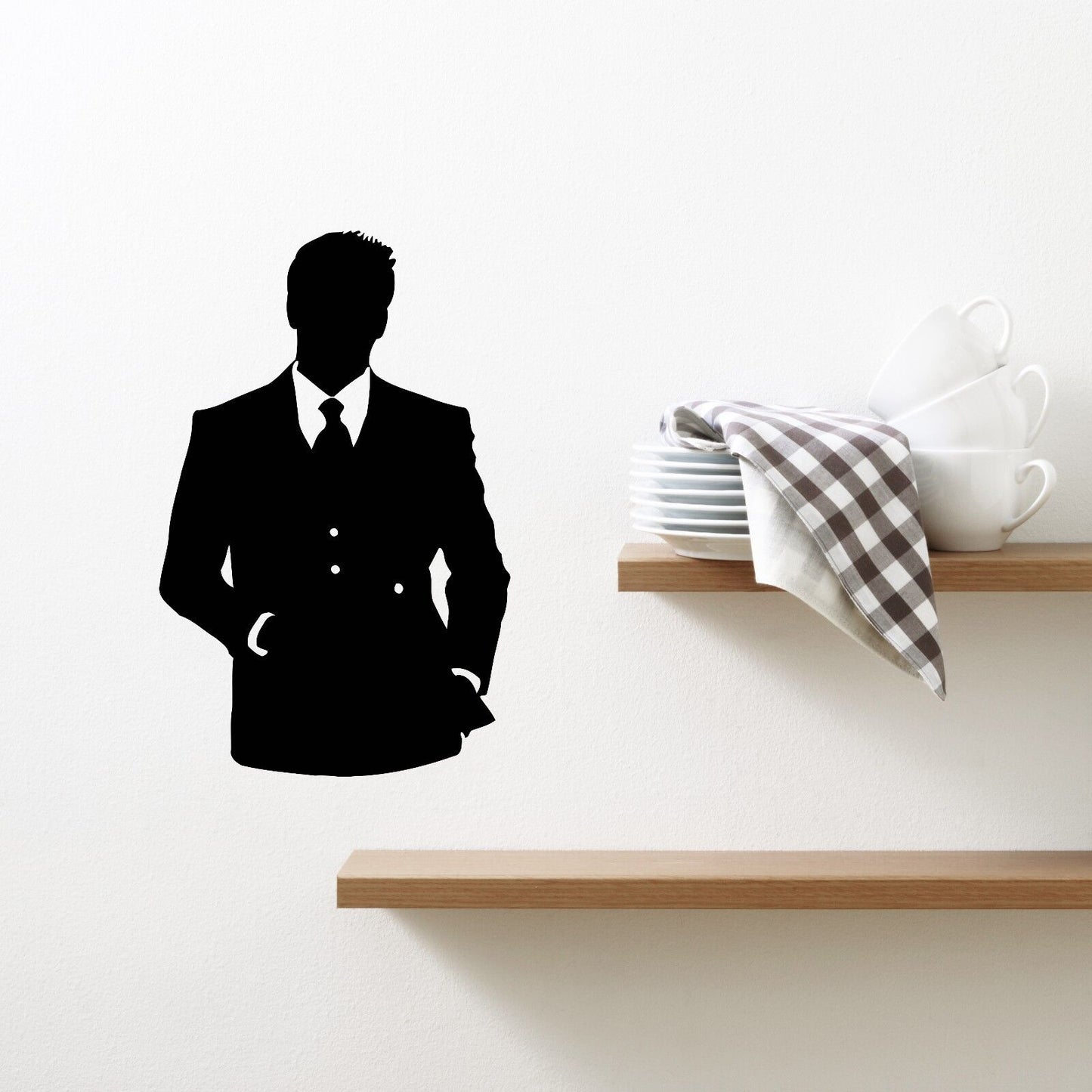 Wall Vinyl Sticker Decal Man in Smoking Suit Barbershop Hair Salon Decor (z1080)