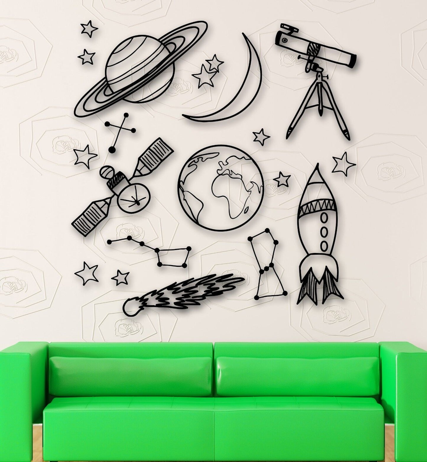 Wall Stickers Space Astronomy School Children Room Mural Vinyl Decal (ig1910)