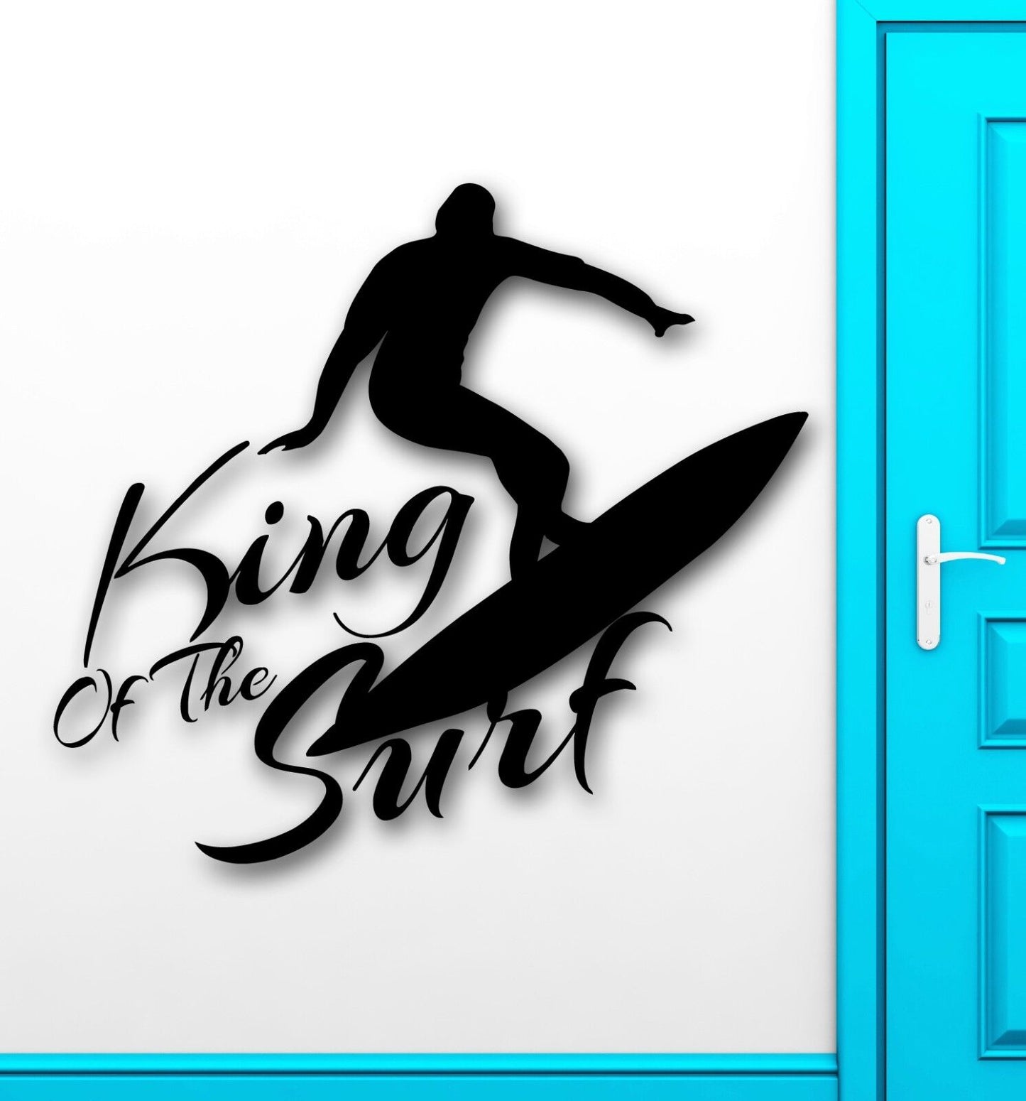 Wall Stickers King of the Surf Water Sports Extreme Mural Vinyl Decal (ig1916)