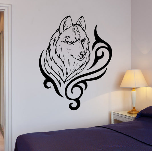 Wall Stickers Wolf Animal Predator Tribal Art Mural Vinyl Decal (ig1924)