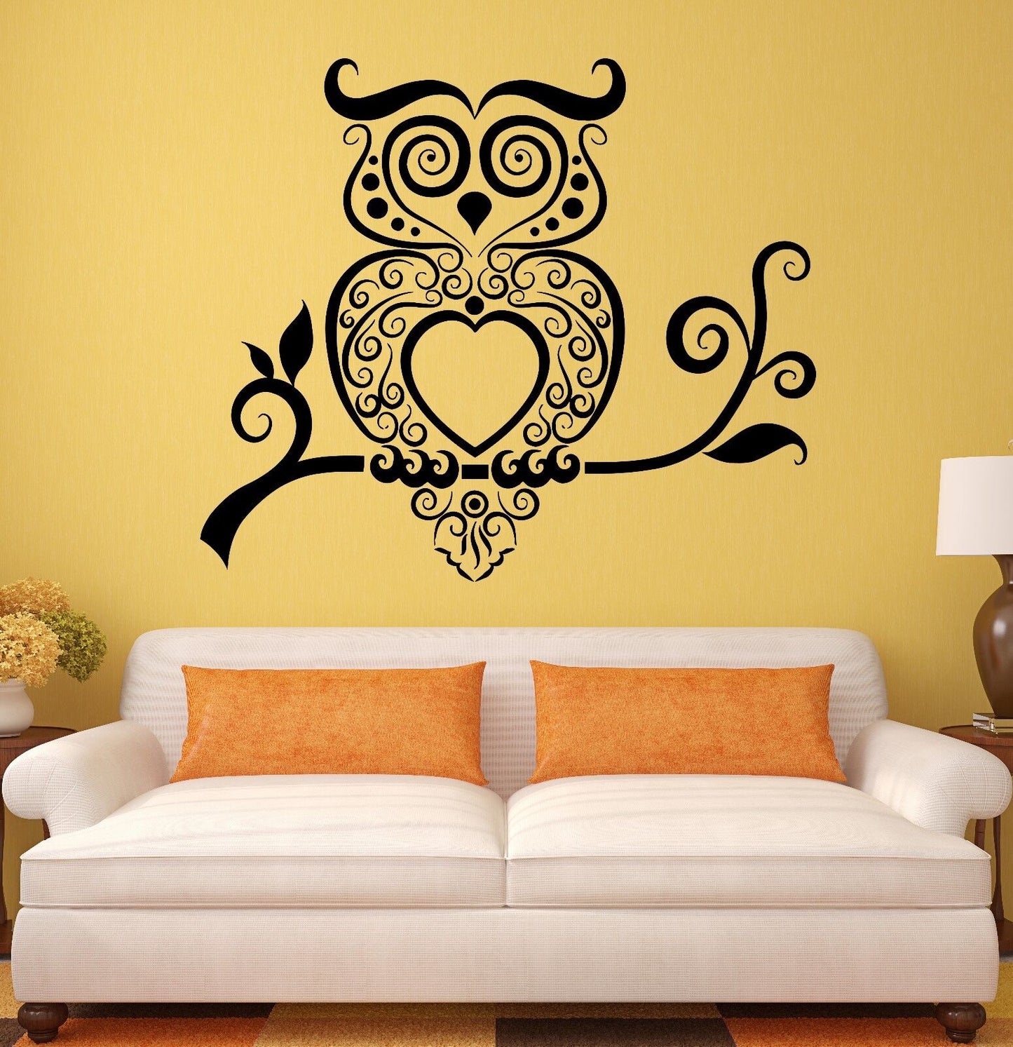 Wall Stickers Owl Bird Tribal Art Living Room Mural Vinyl Decal (ig1925)