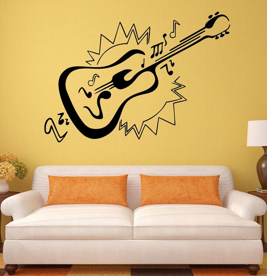 Stickers muraux Musique Guitare Instrument de musique Son Mural Vinyle Decal (ig1961)