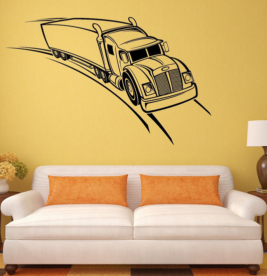 Wall Stickers Trailer Truck Garage Car Auto Art Mural Vinyl Decal (ig1975)