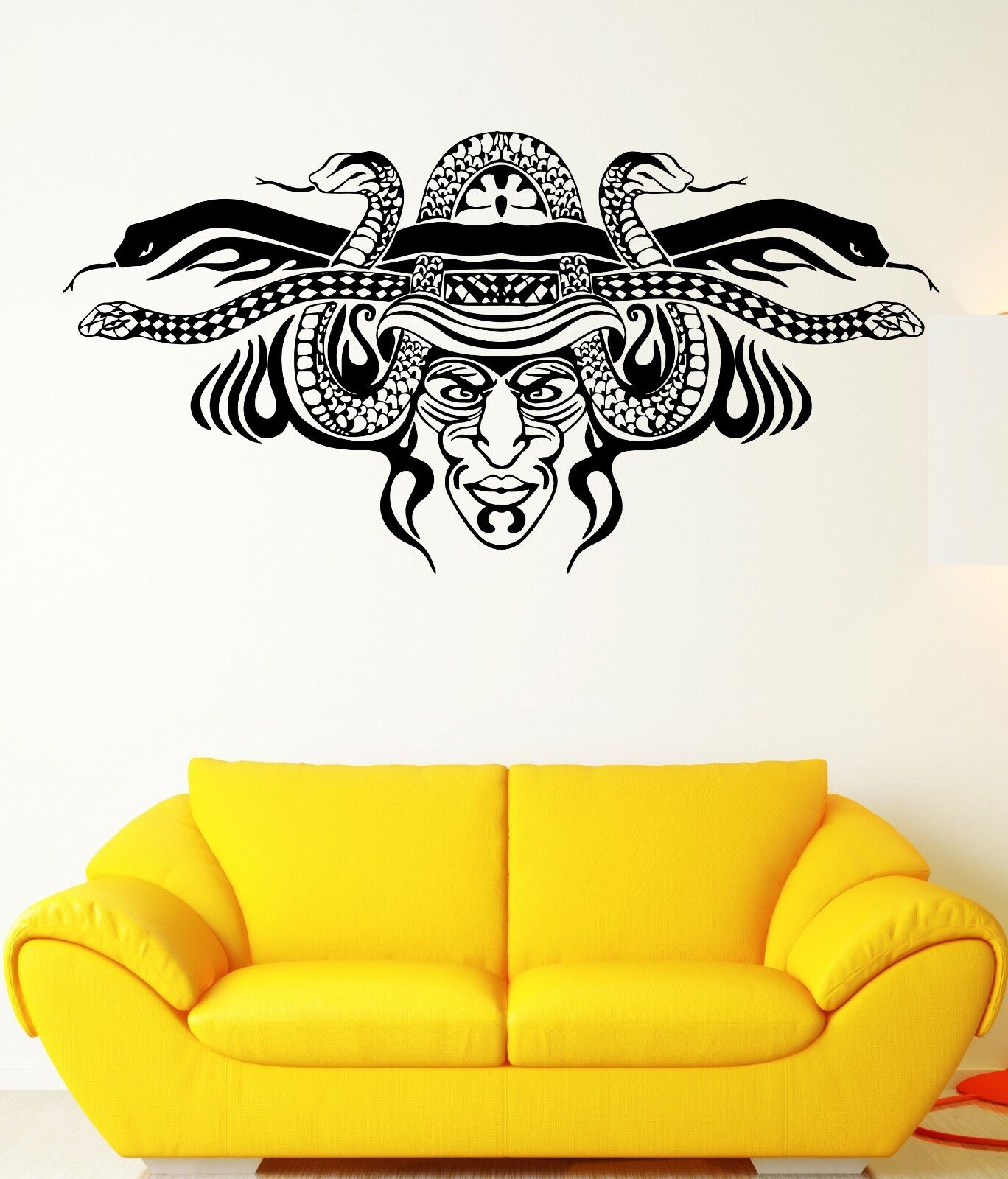 Wall Stickers Barbarian Shaman Mask Snakes Art Mural Vinyl Decal (ig1976)