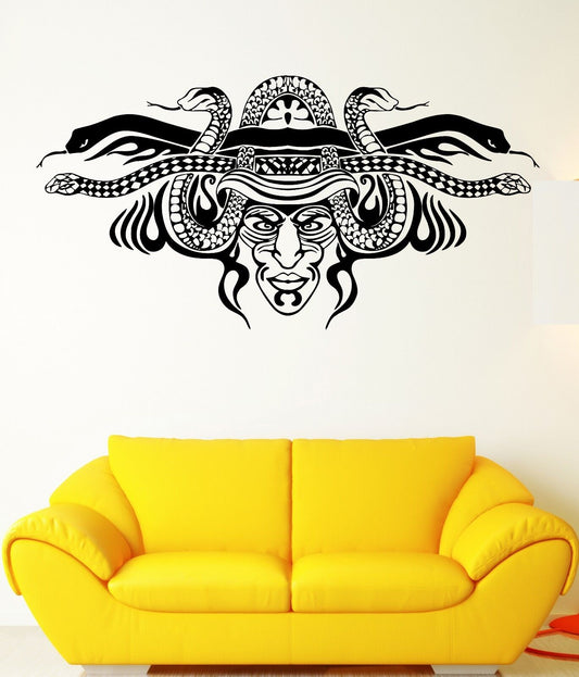 Wall Stickers Barbarian Shaman Mask Snakes Art Mural Vinyl Decal (ig1976)