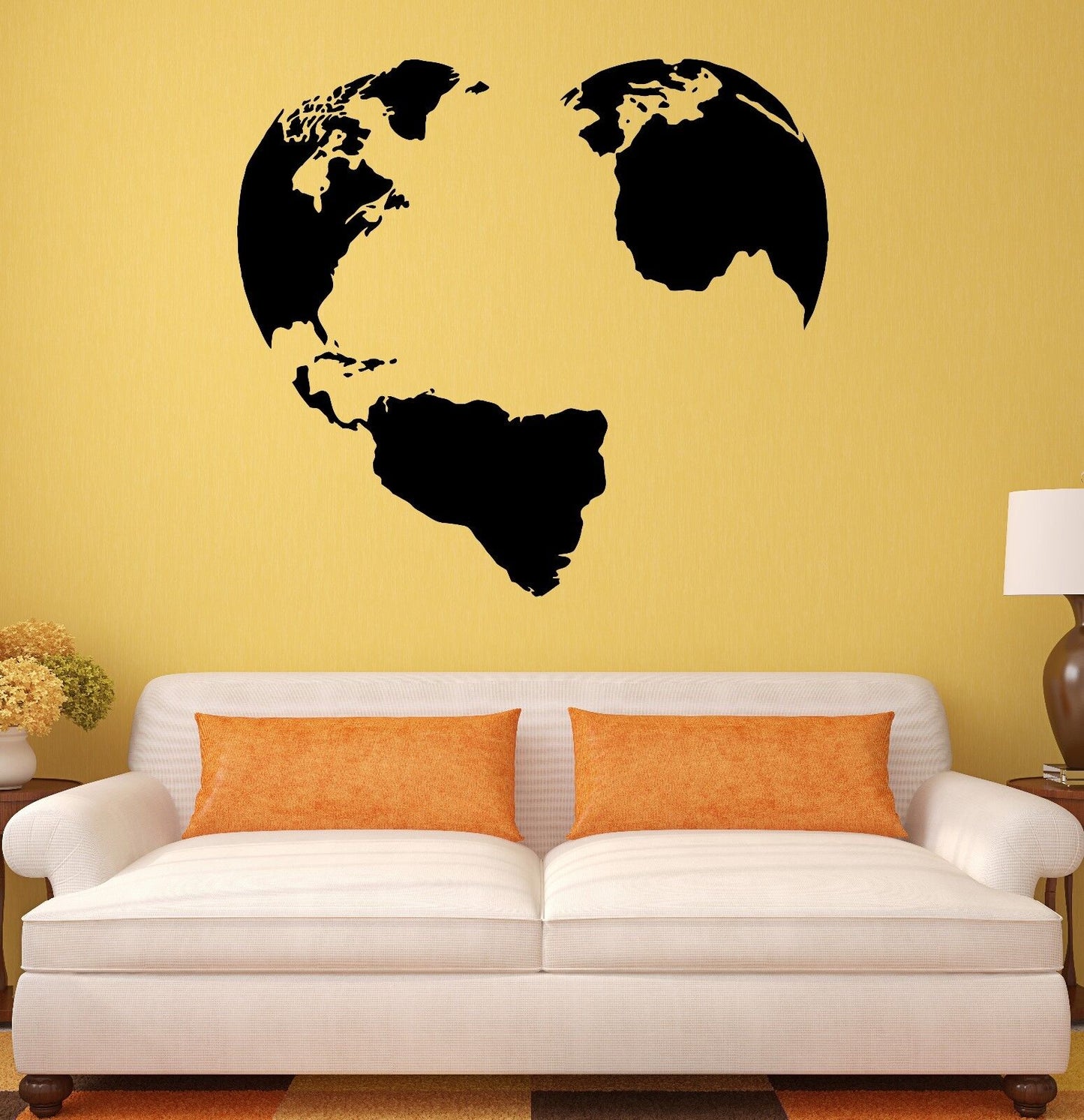 Wall Stickers Earth Love Pacifism World Peace Art Mural Vinyl Decal (ig1986)