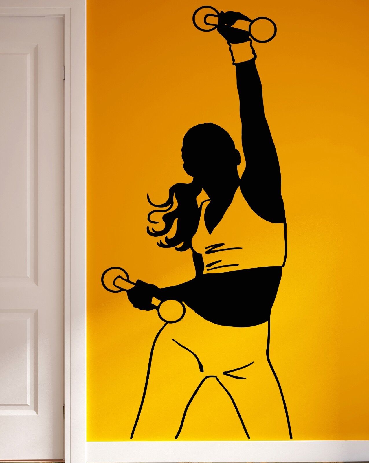 Wall Stickers Fitness Sexy Woman Gym Sports Girl Art Mural Vinyl Decal (ig1996)