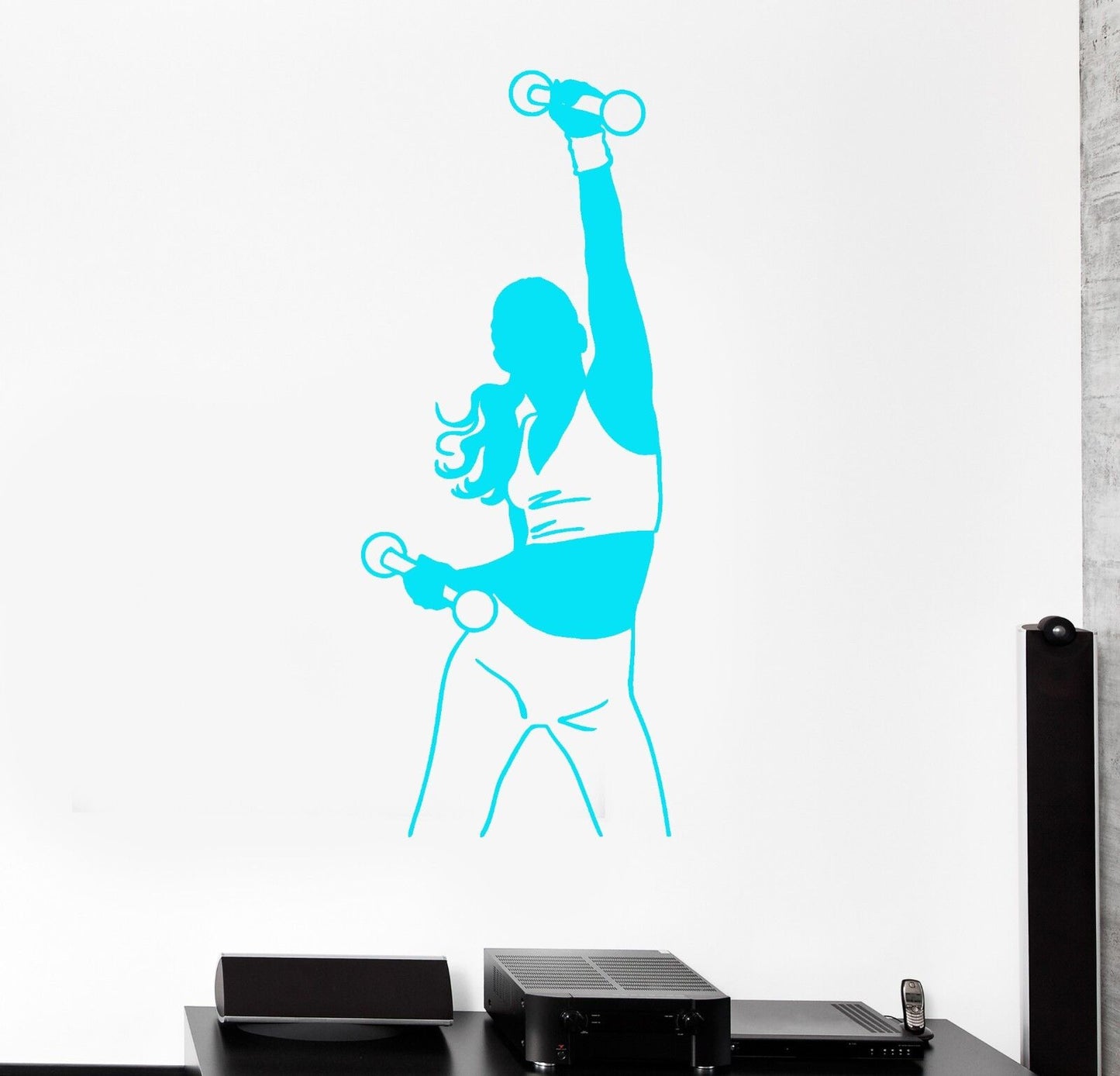 Wall Stickers Fitness Sexy Woman Gym Sports Girl Art Mural Vinyl Decal (ig1996)