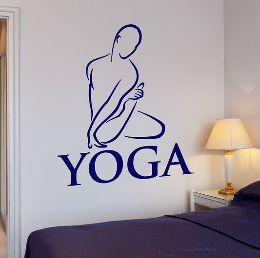 Wall Stickers Yoga Asana Meditation Buddhism Hinduism Hindu Vinyl Decal (ig2021)