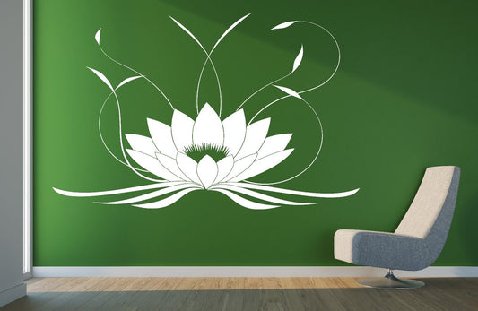 Fleur de Lotus bouddha Yoga Studio méditer décor autocollant mural vinyle décalque (z2905)