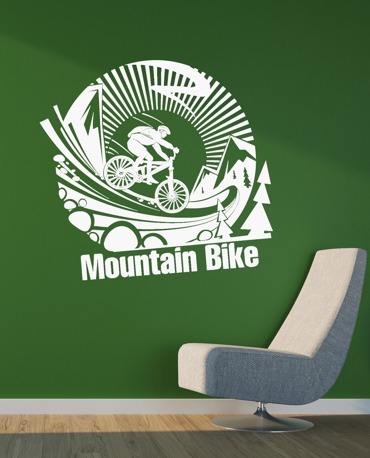 Wall Vinyl Sticker Mountain Bike Extreme Sports Art Bicycle Boys Room (ig2041)