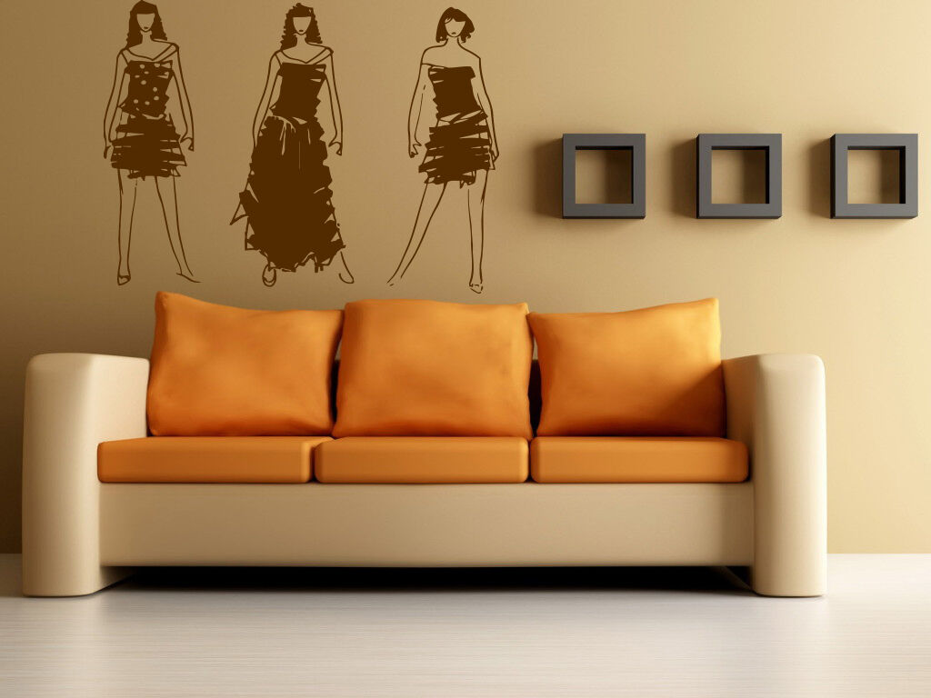 Wall Vinyl Sticker Decal Fashion Models Sketch Clothes Designer Paris (m247)