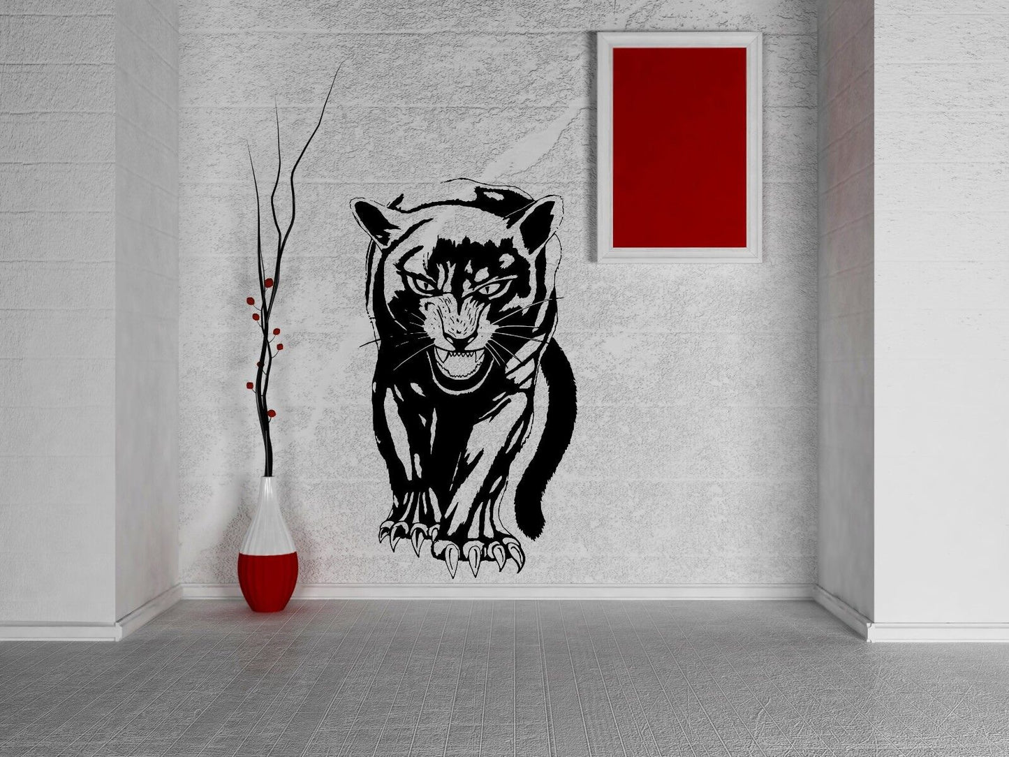 Wall Sticker Vinyl Decal Panther Roar Jungle Hunter Big Cat Animal Decor (m313)