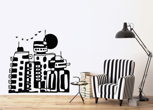 Wall Stickers Vinyl Decal Fun and Fantastic Image of the City Game (n011)