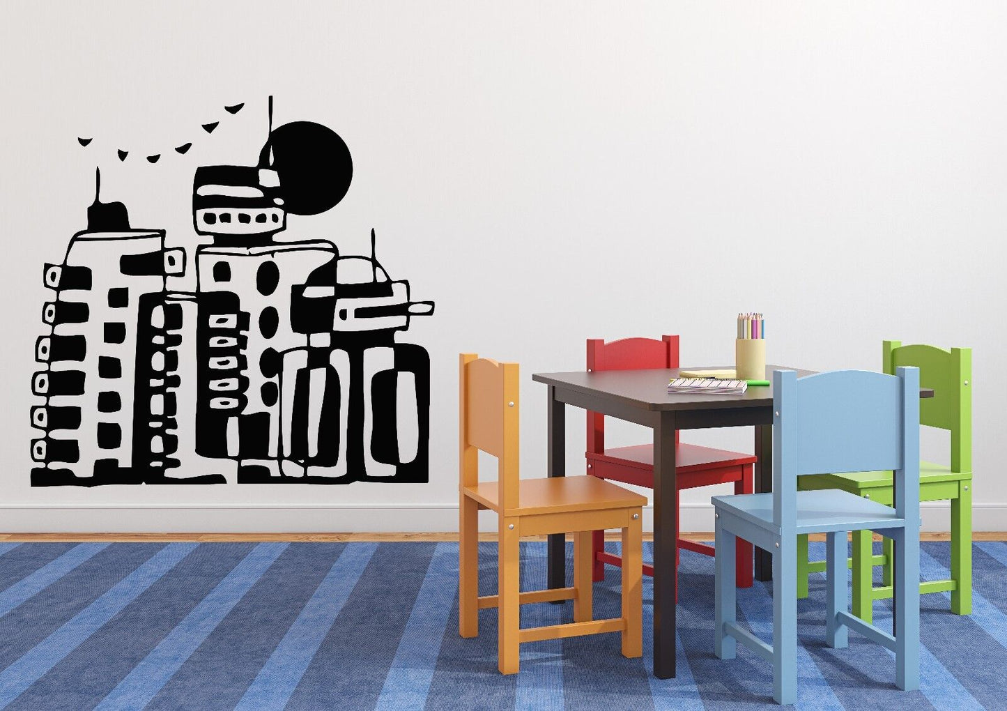 Wall Stickers Vinyl Decal Fun and Fantastic Image of the City Game (n011)