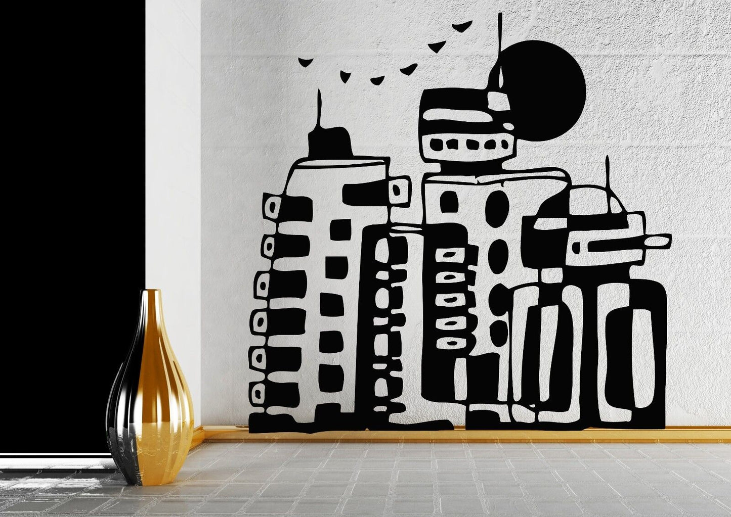 Wall Stickers Vinyl Decal Fun and Fantastic Image of the City Game (n011)