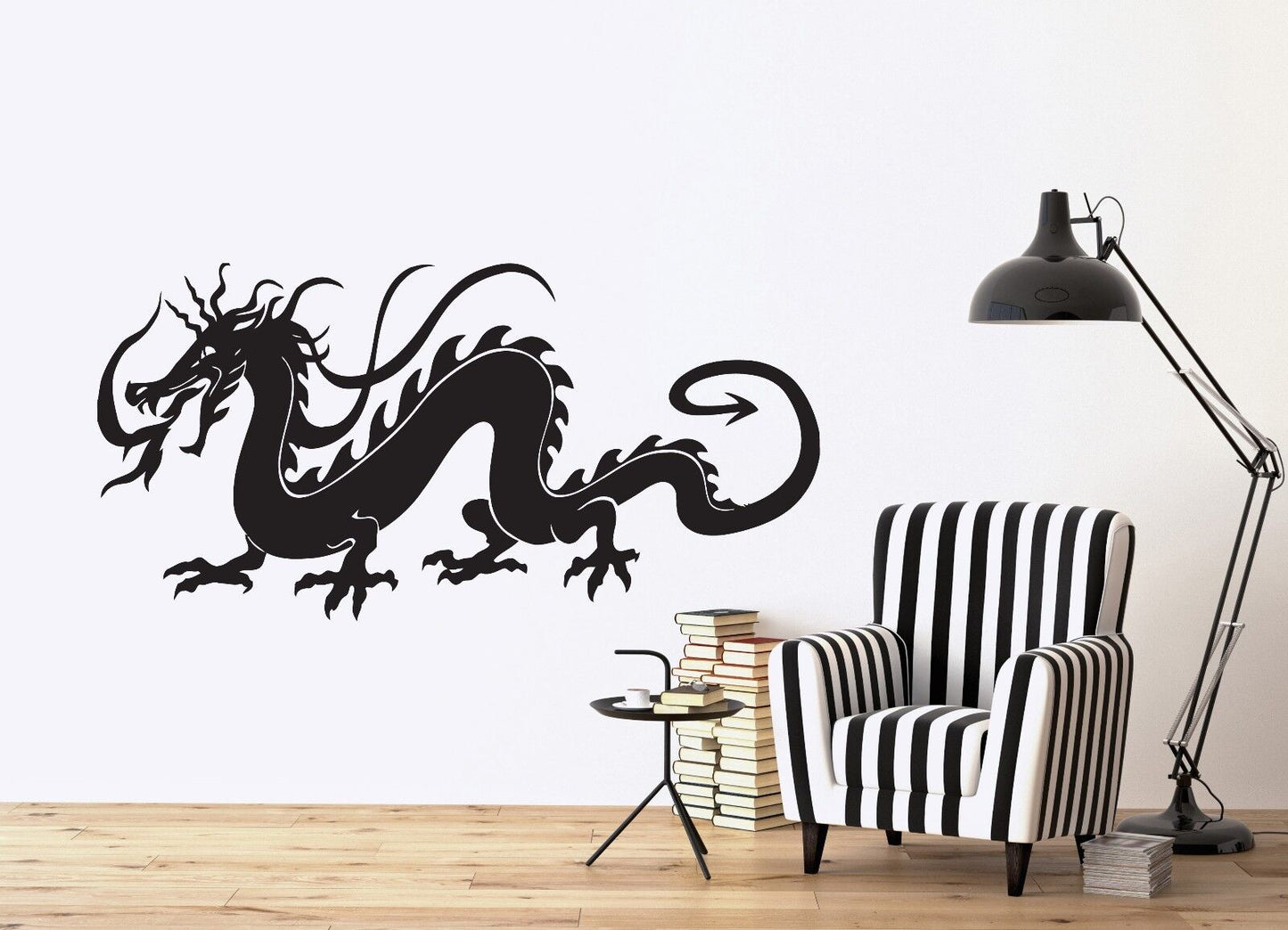 Wall Sticker Vinyl Oriental Dragon Symbol Spirit Reptile Sign of Wealth (n014)