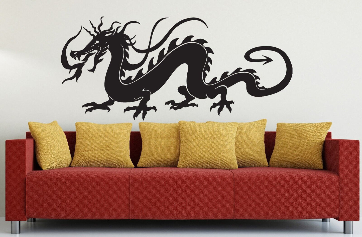 Wall Sticker Vinyl Oriental Dragon Symbol Spirit Reptile Sign of Wealth (n014)